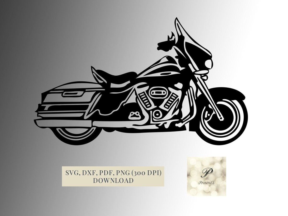 Plotterdatei Motorrad SVG Datei für Cricut, Motorrad SVG Design Digital Download für Bastel- und Plotterprojekte, - Prami's