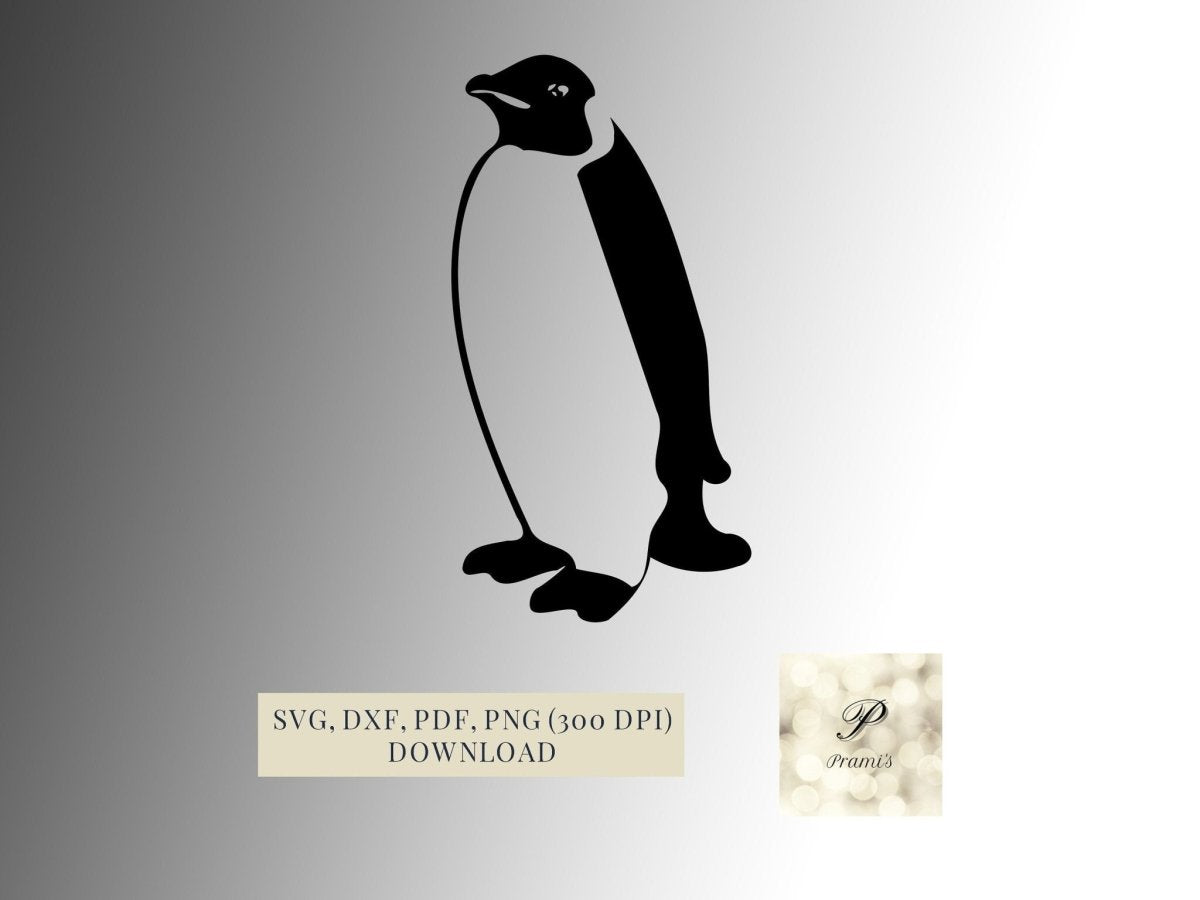 Plotterdatei Pinguin SVG Datei für Cricut, Pinguin winterliches Design Digital Download - Prami's