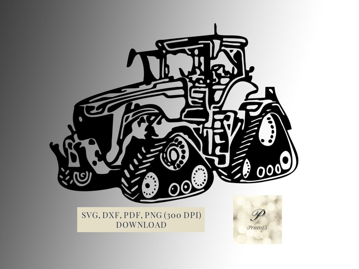 Plotterdatei Raupentraktor SVG Datei für Cricut, Traktor Bauernhof Design Digital Download - Prami's