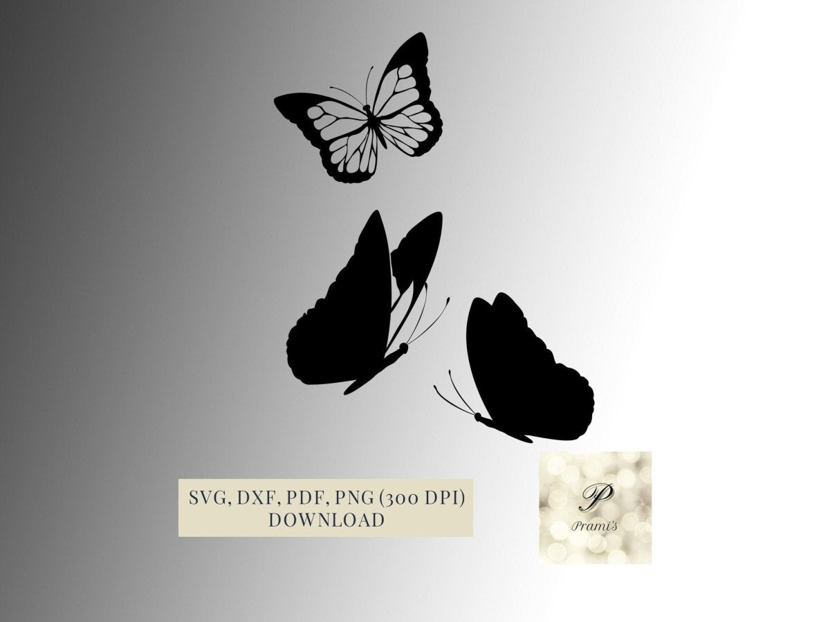 Plotterdatei Schmetterlinge für Plotter |SVG Schneidedateien für Cricut Download | Silhouette Designs - Prami's