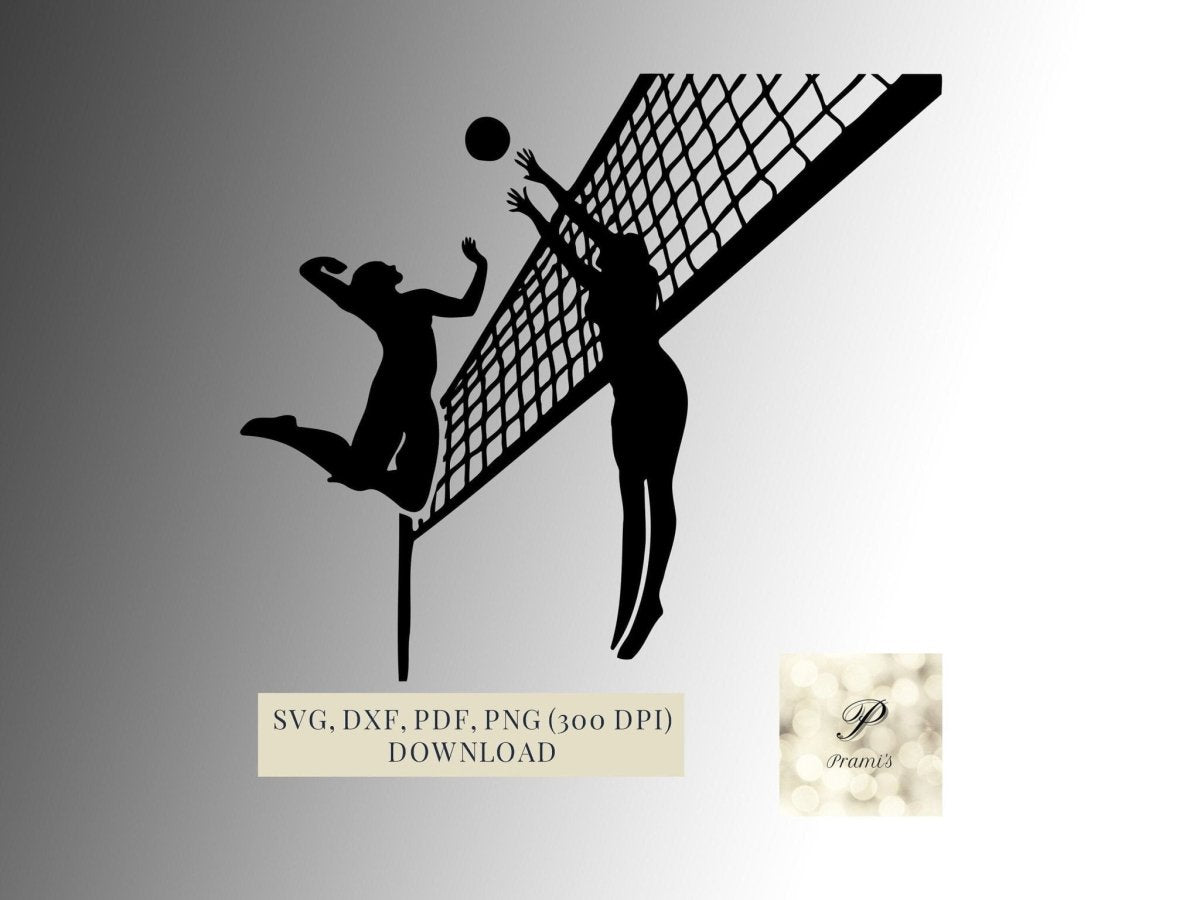 Plotterdatei Volleyball SVG Datei für Cricut | Volleyball Spielerinnen Fans Design | Digitaler Download - Prami's