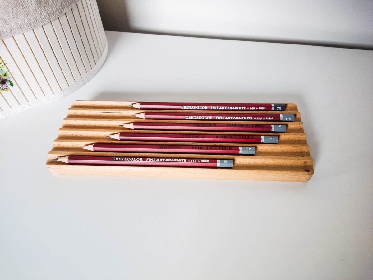Stiftehalter aus Holz für Schreibtisch | Schreibtisch Organisation für Stifte | Stiftablage für Büro - Prami's