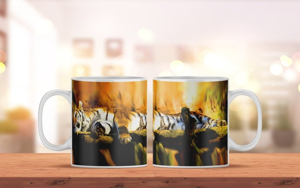 Tiger-Tasse aus Keramik - beeindruckendes Tiermotiv für den perfekten Start in den Tag - Prami's